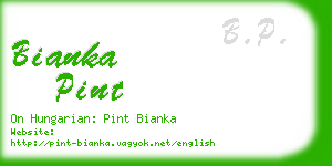 bianka pint business card